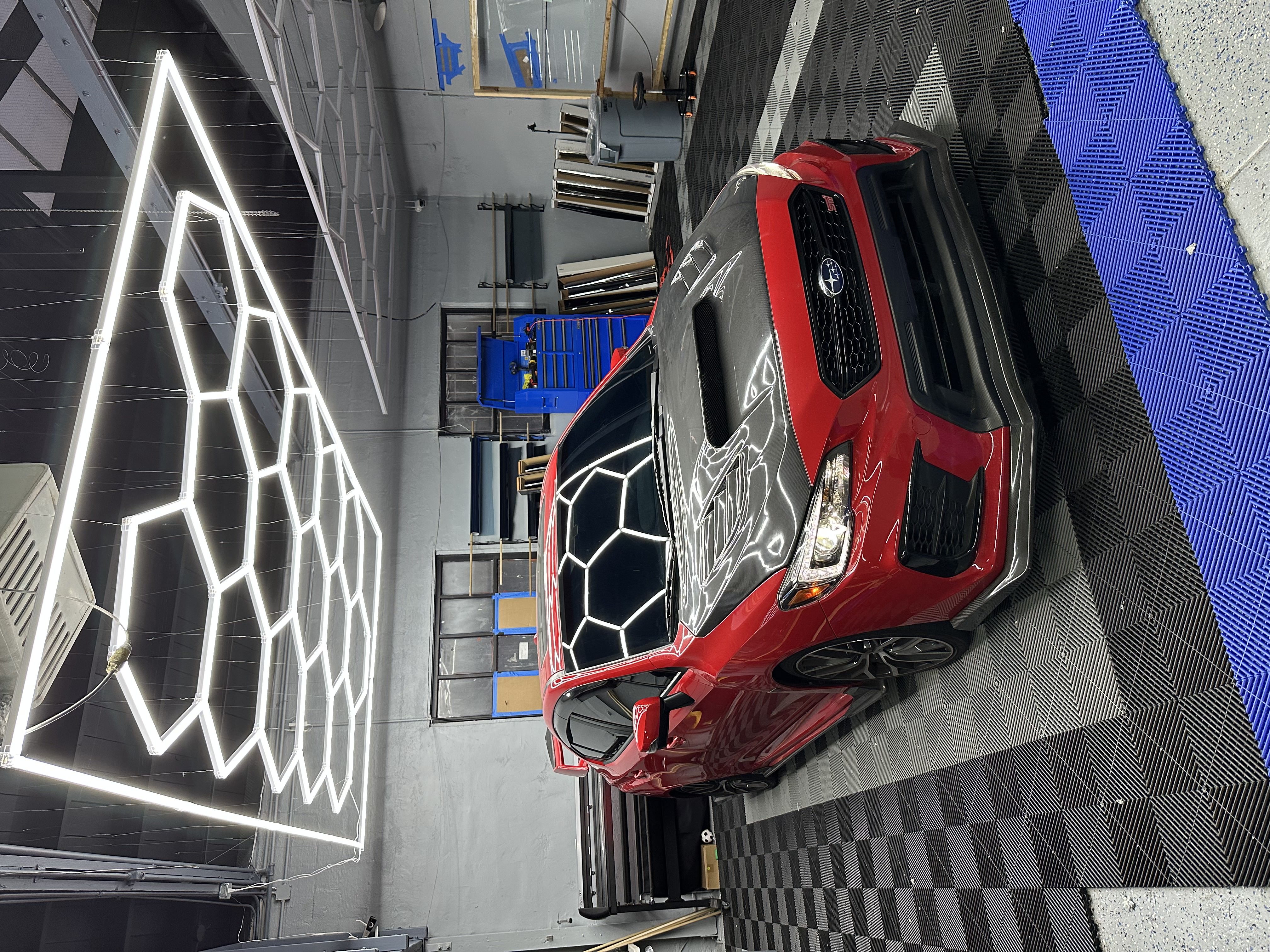 White coupe side profile